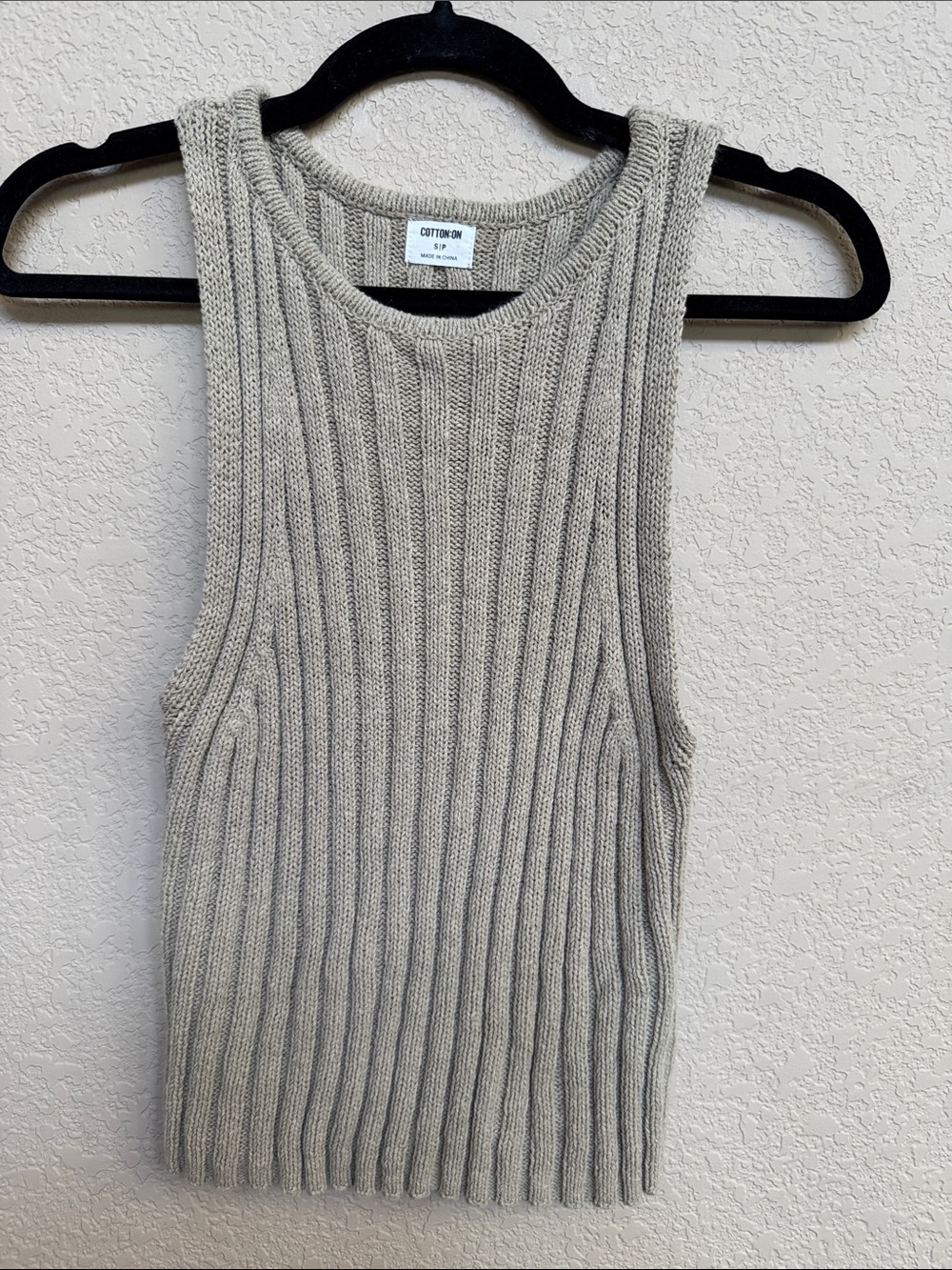 Cotton On Ribbed Knit Sweater Tank - Like New - Sage Green - Size Small